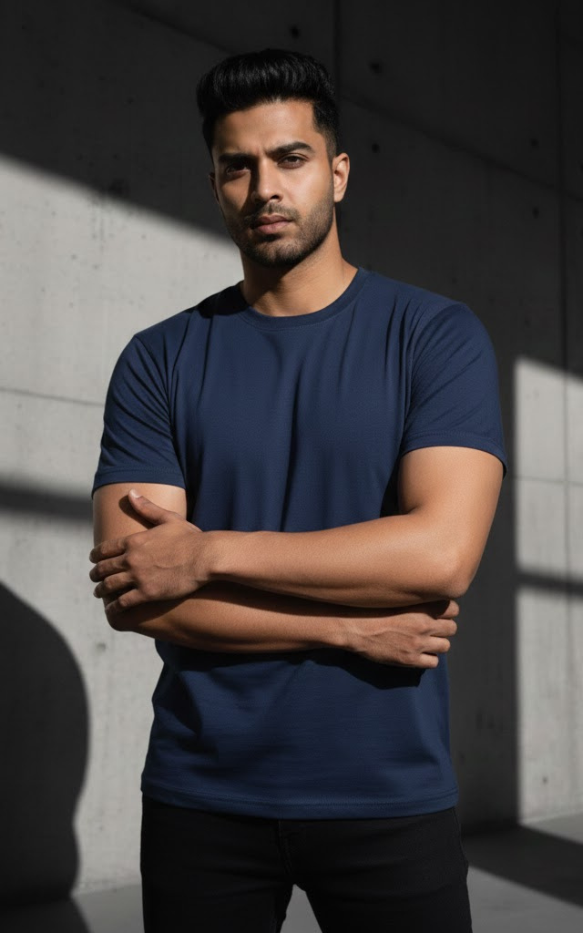 Navy Blue - Super Combed Tee (180 GSM)
