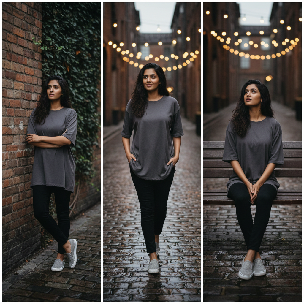 444 Signature Oversize Tee – Graphite