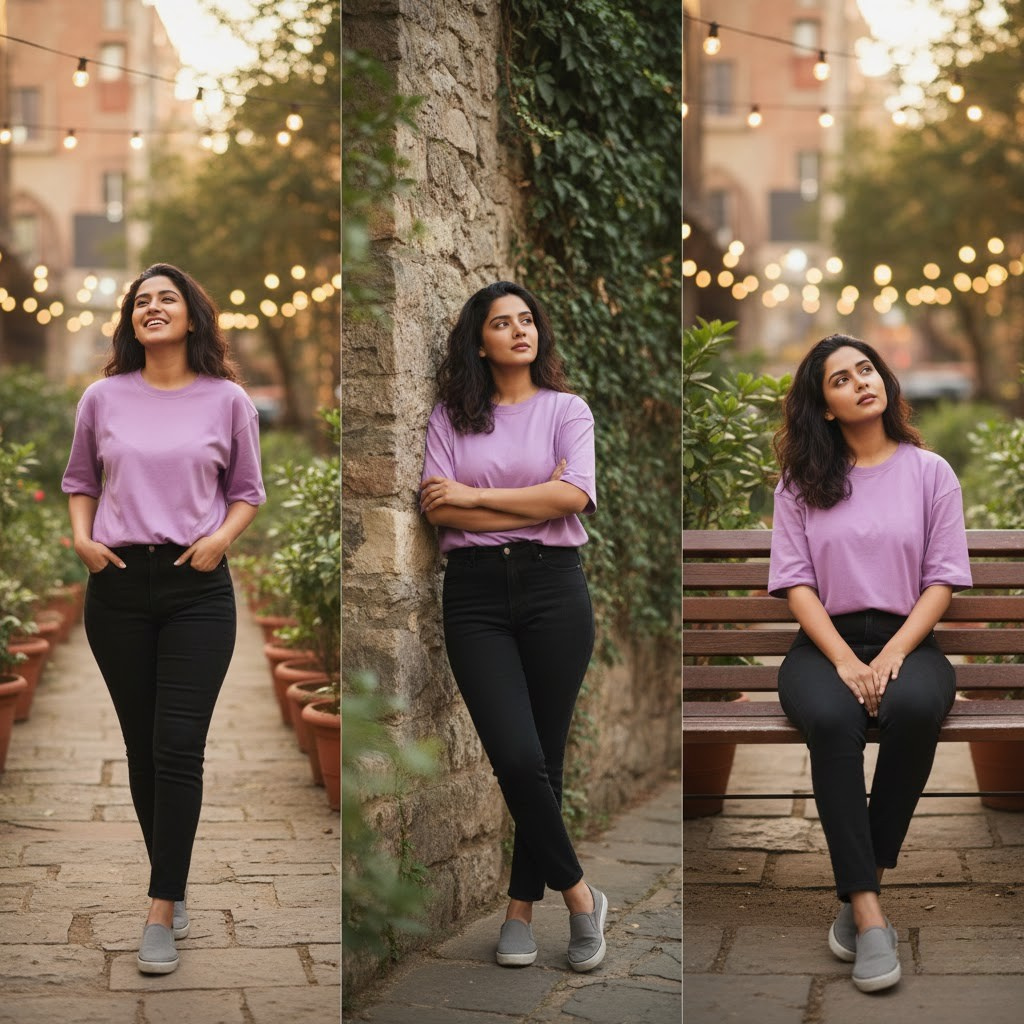 444 Signature Oversize Tee – Lavender