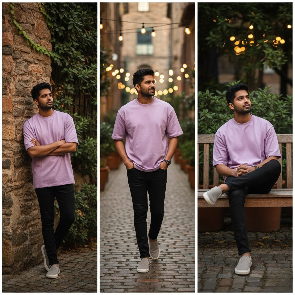 444 Signature Oversize Tee – Lavender