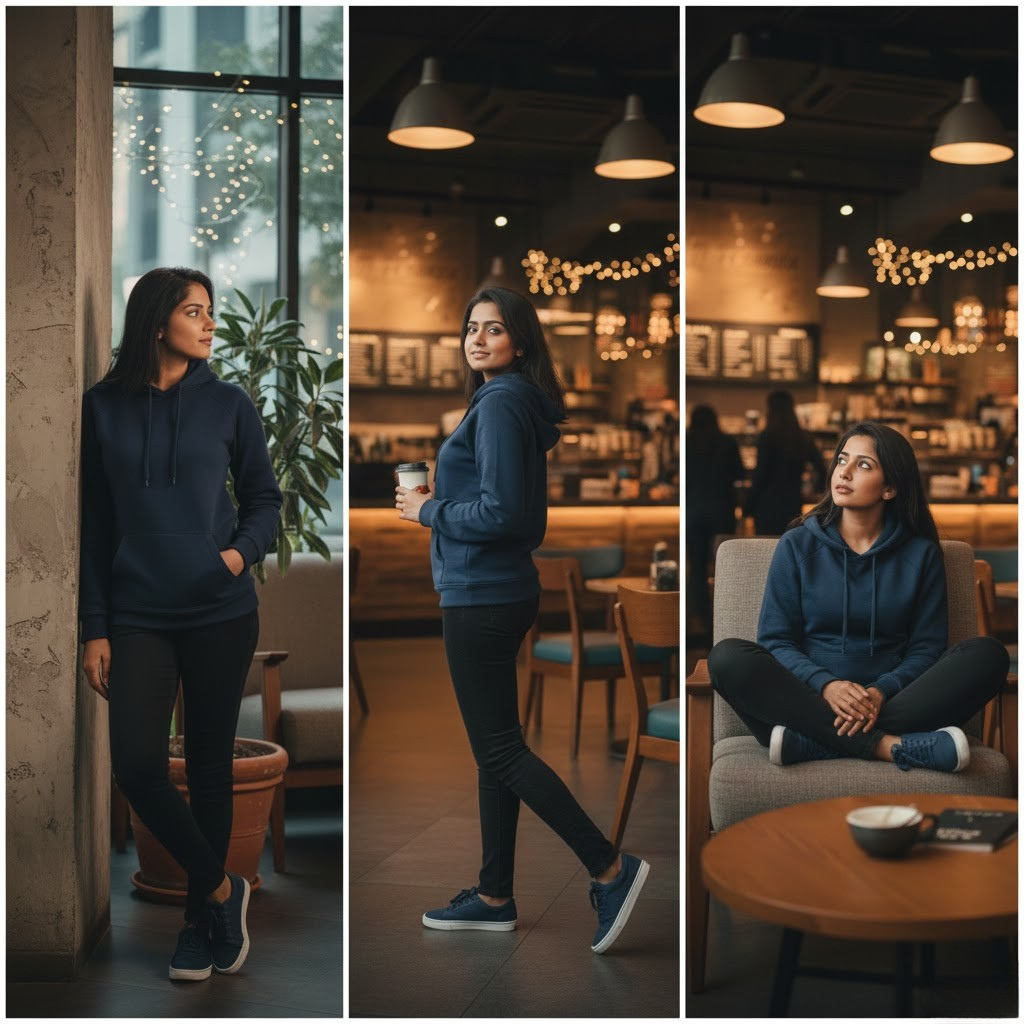 444 Signature Hoodie Drop – Navy Blue