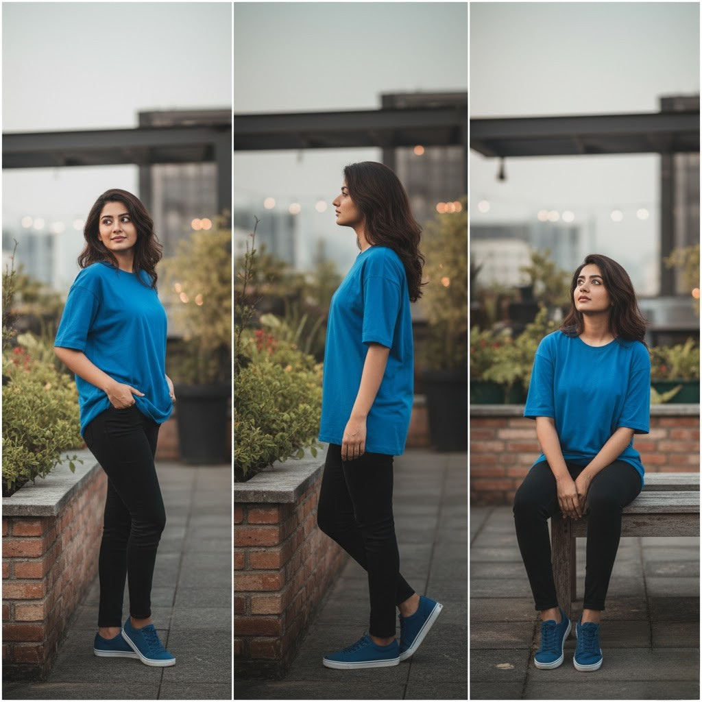 444 Signature Oversize Tee – Ocean