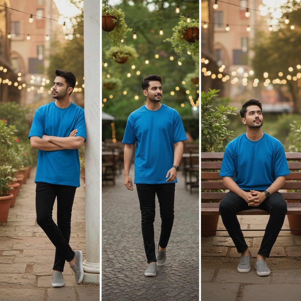 444 Signature Oversize Tee – Ocean