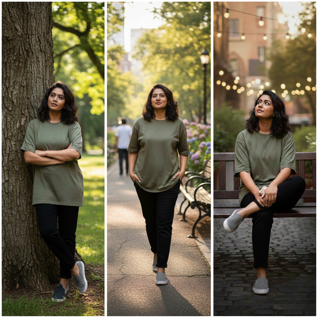 444 Signature Oversize Tee – Olive