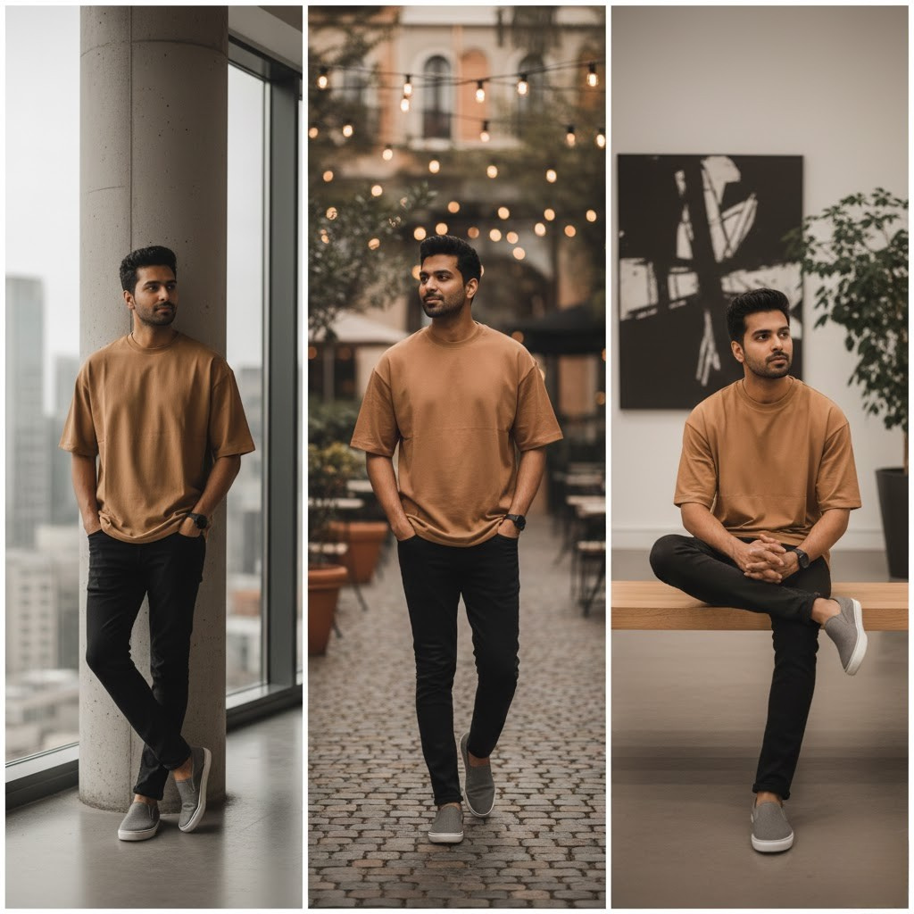 444 Signature Oversize Tee – Toffee