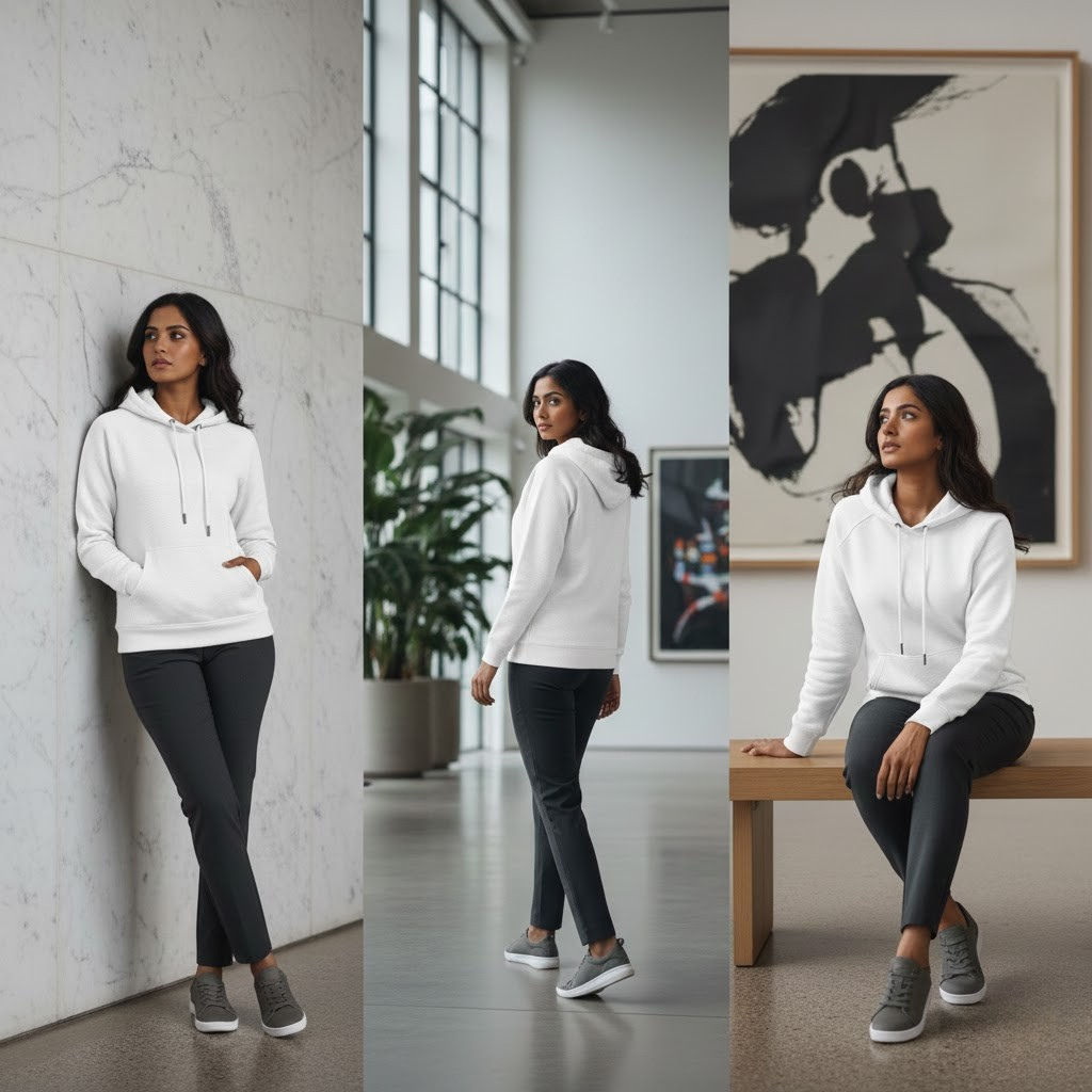 444 Signature Hoodie Drop – White