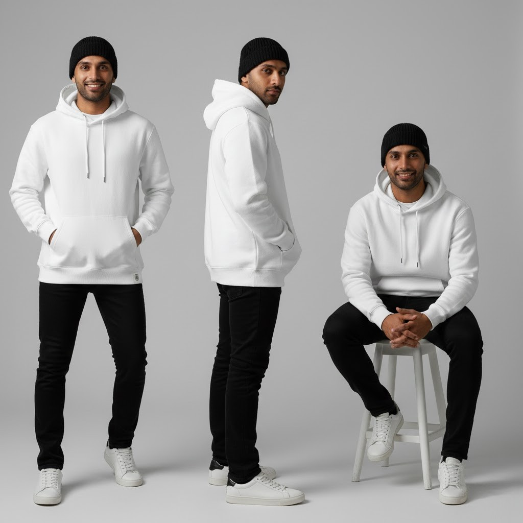 444 Signature Hoodie Drop – White