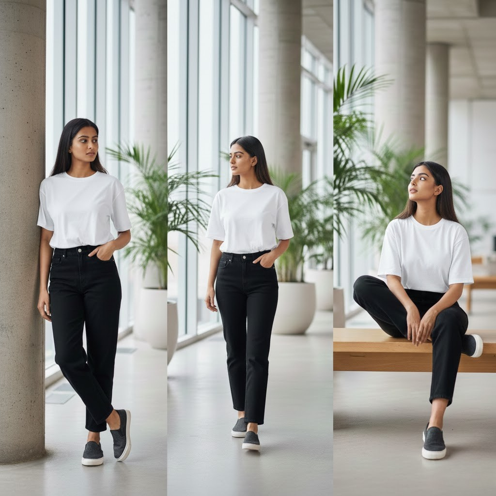 444 Signature Oversize Tee – Pure White